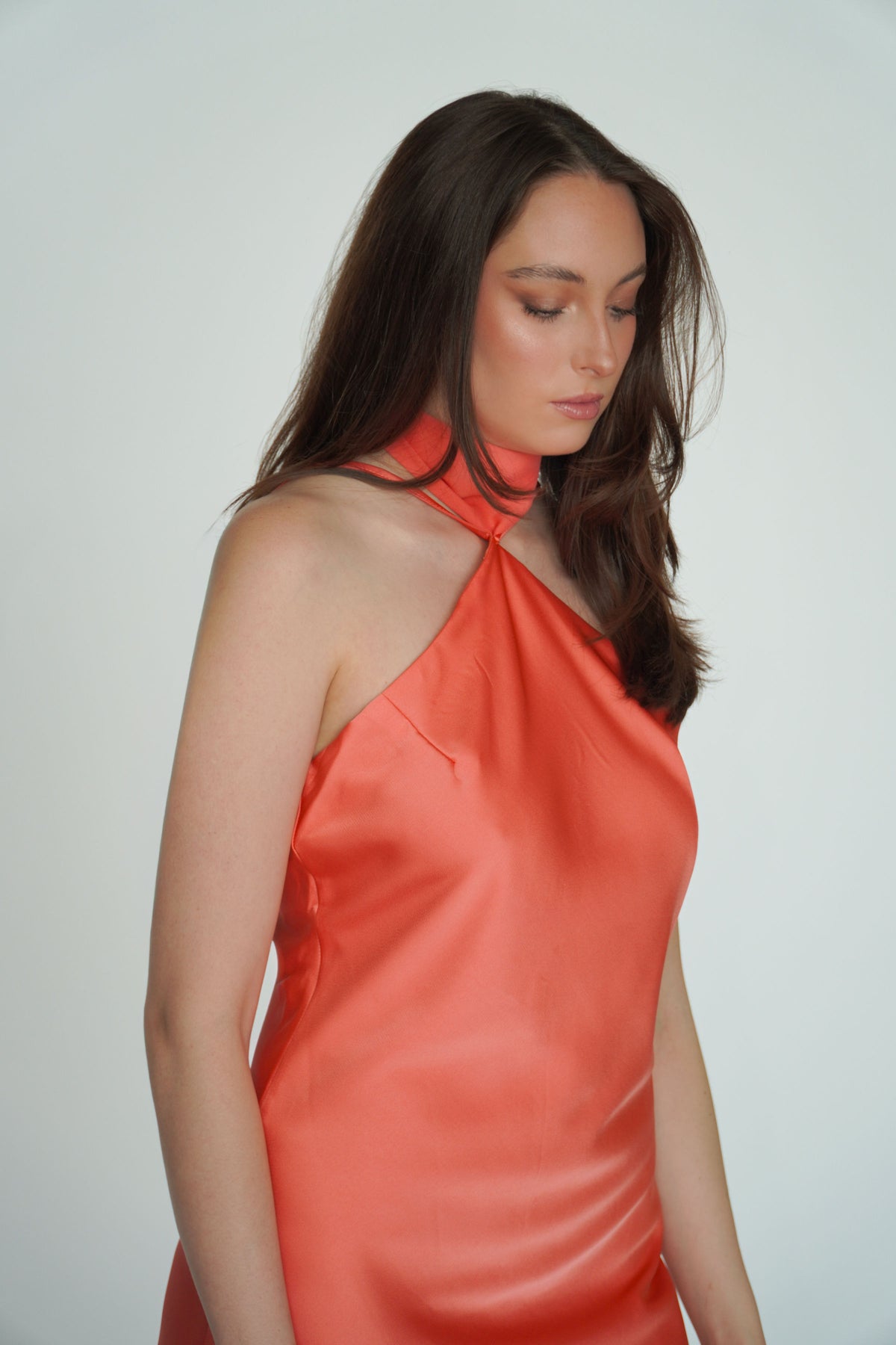 Vestido Corto Salmón