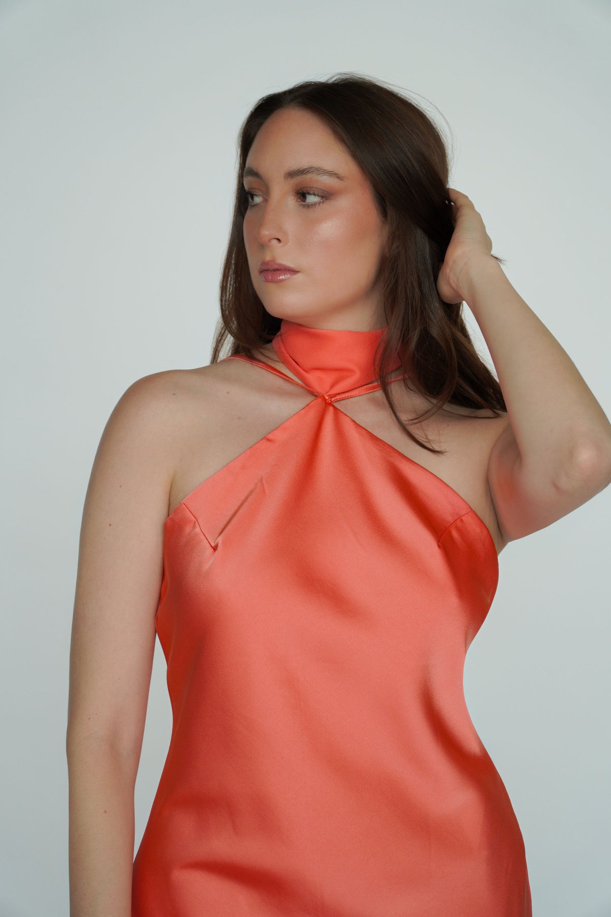 Vestido Corto Salmón