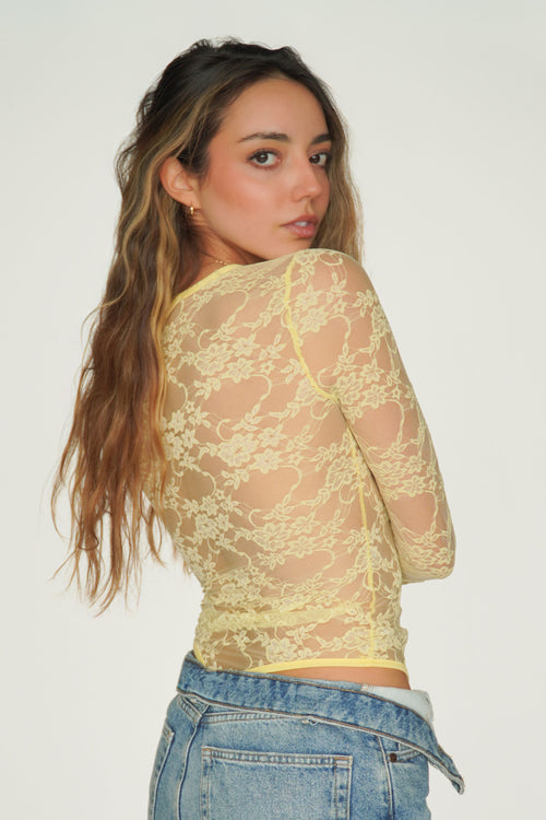 Body de Encaje Yellow