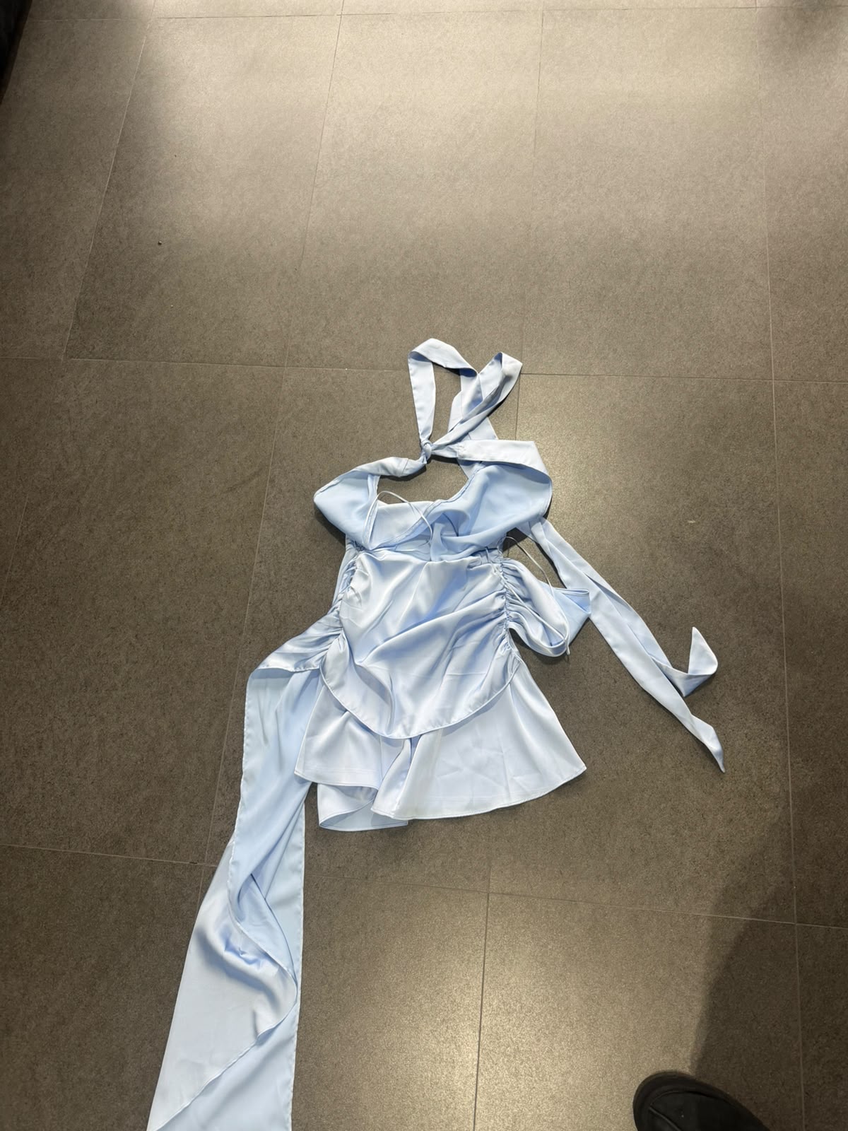 Vestido azul corto